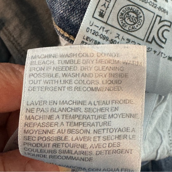 Women’s Levi’s Size 10 Blue 505 Straight Cotton/Viscose/Polyester/Elastane Jeans - Picture 9 of 9